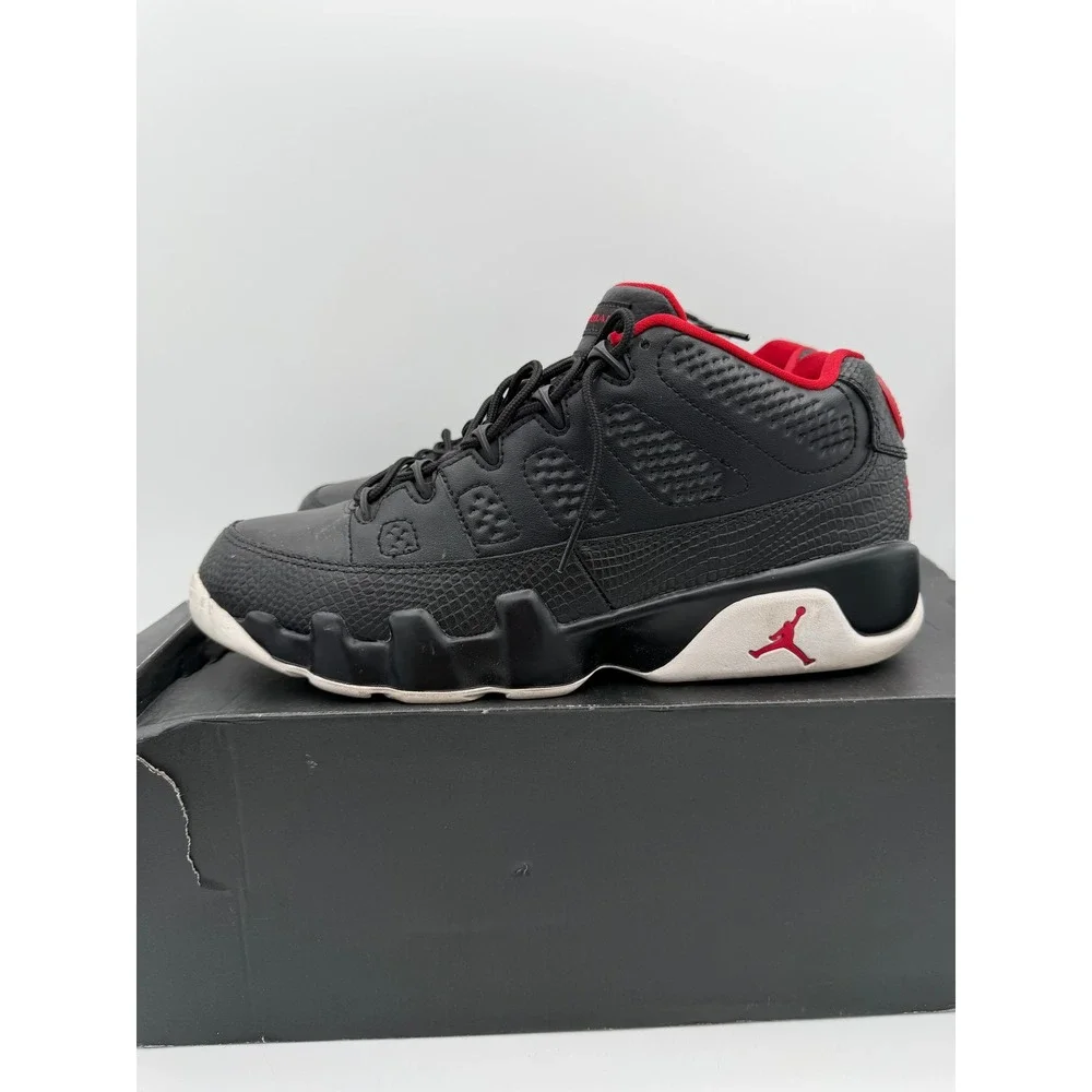 Air Jordan 9 Retro Low Bred Black Gym‎ Red White 832822-001 Mens Size 9